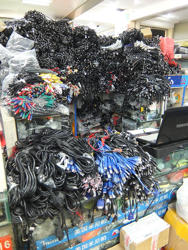 Stall selling cords, cords and more cords